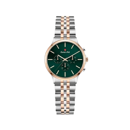 ساعت زنانه سوییس آرت صفحه سبز طلایی 920019SR1607
